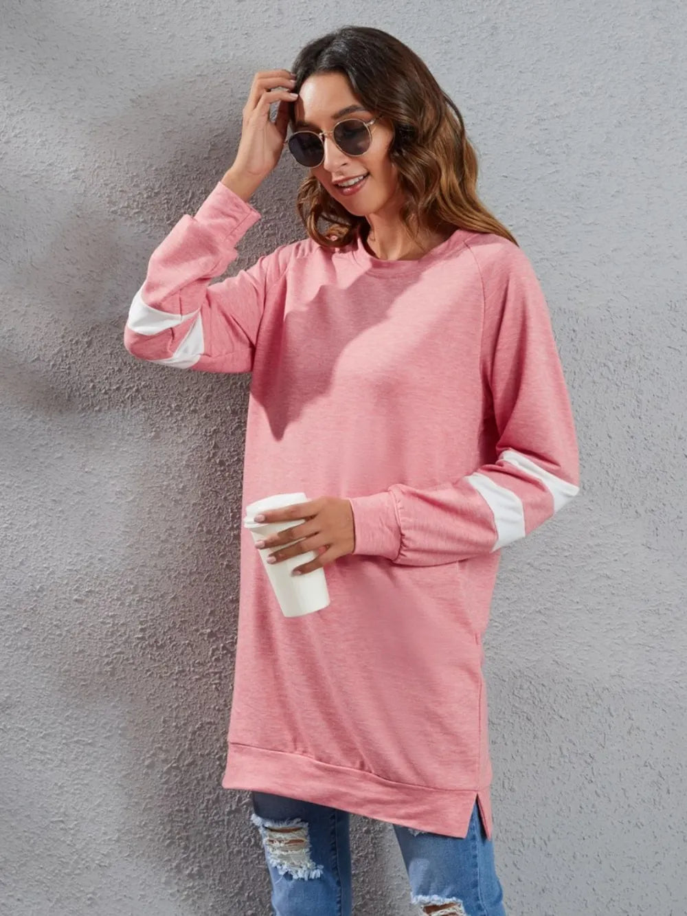 Full Size Striped Round Neck Long Sleeve T-Shirt – Trendsi | ClozArt