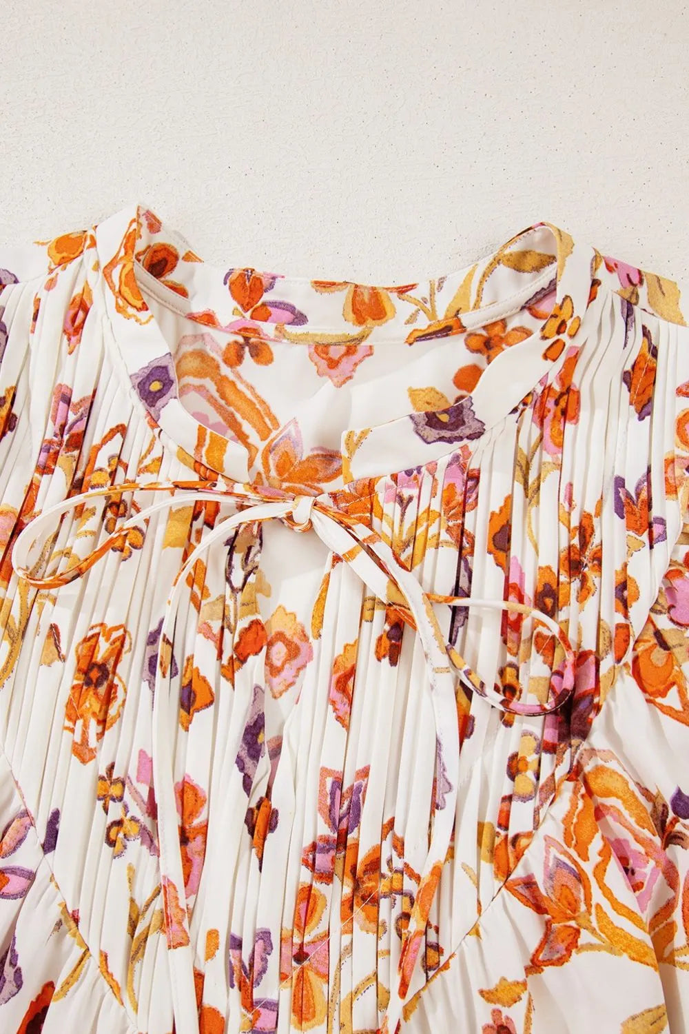 Printed Tie Neck Cap Sleeve Mini Dress – Trendsi | ClozArt