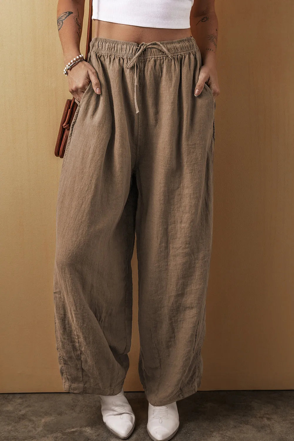Drawstring Wide Leg Pants – Trendsi | ClozArt
