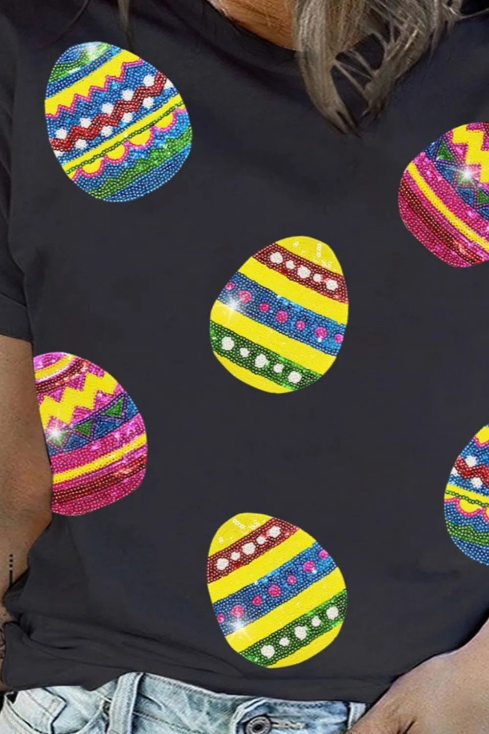 Plus Size Easter Round Neck Short Sleeve T-Shirt – Trendsi | ClozArt