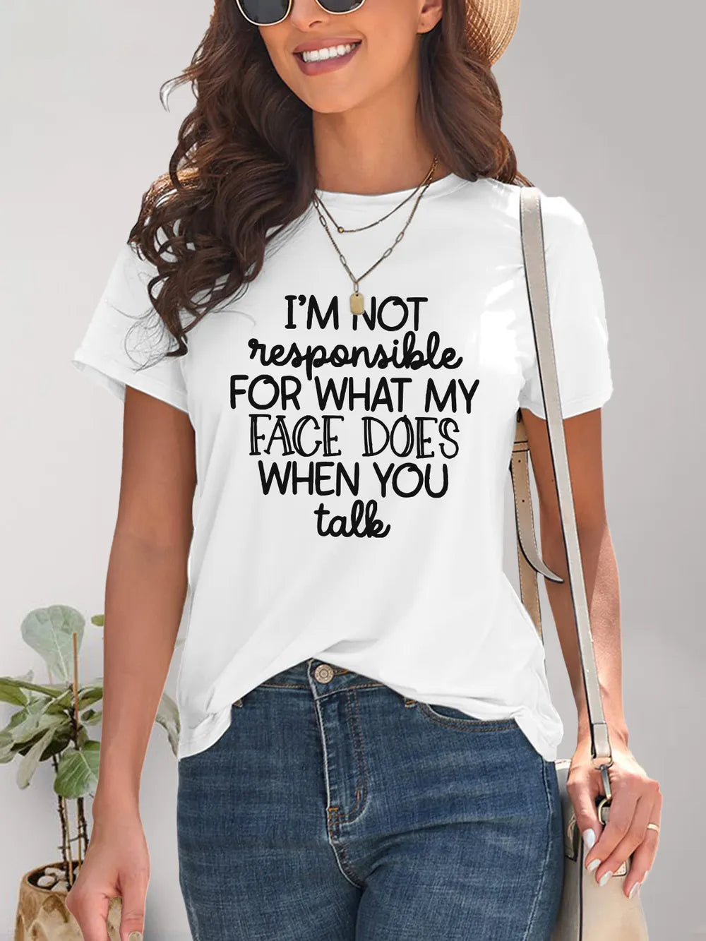 Letter Graphic Round Neck Short Sleeve T-Shirt – Trendsi | ClozArt