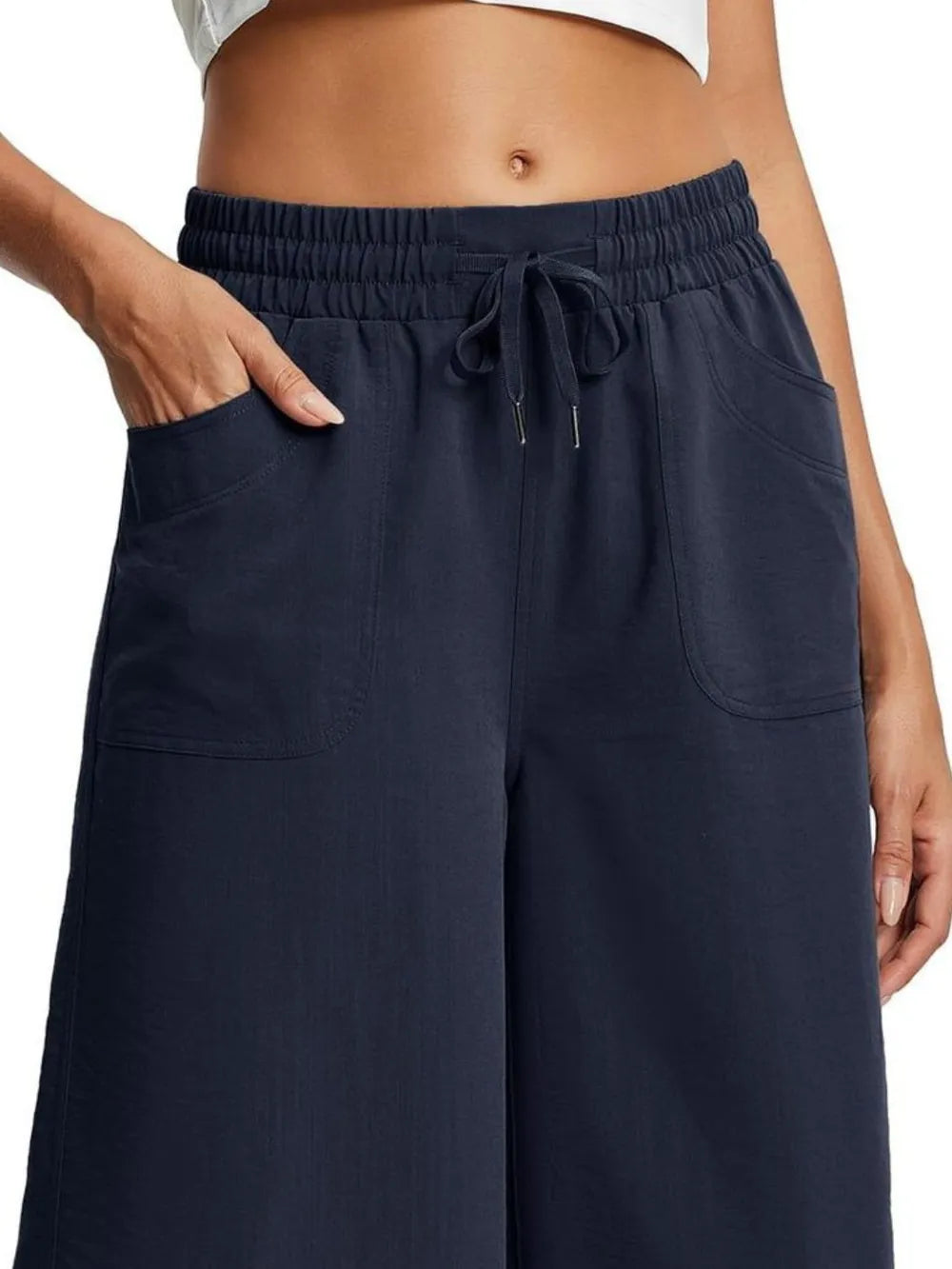 Full Size Drawstring Wide Leg Capris Pants Plus Size – Trendsi | ClozArt