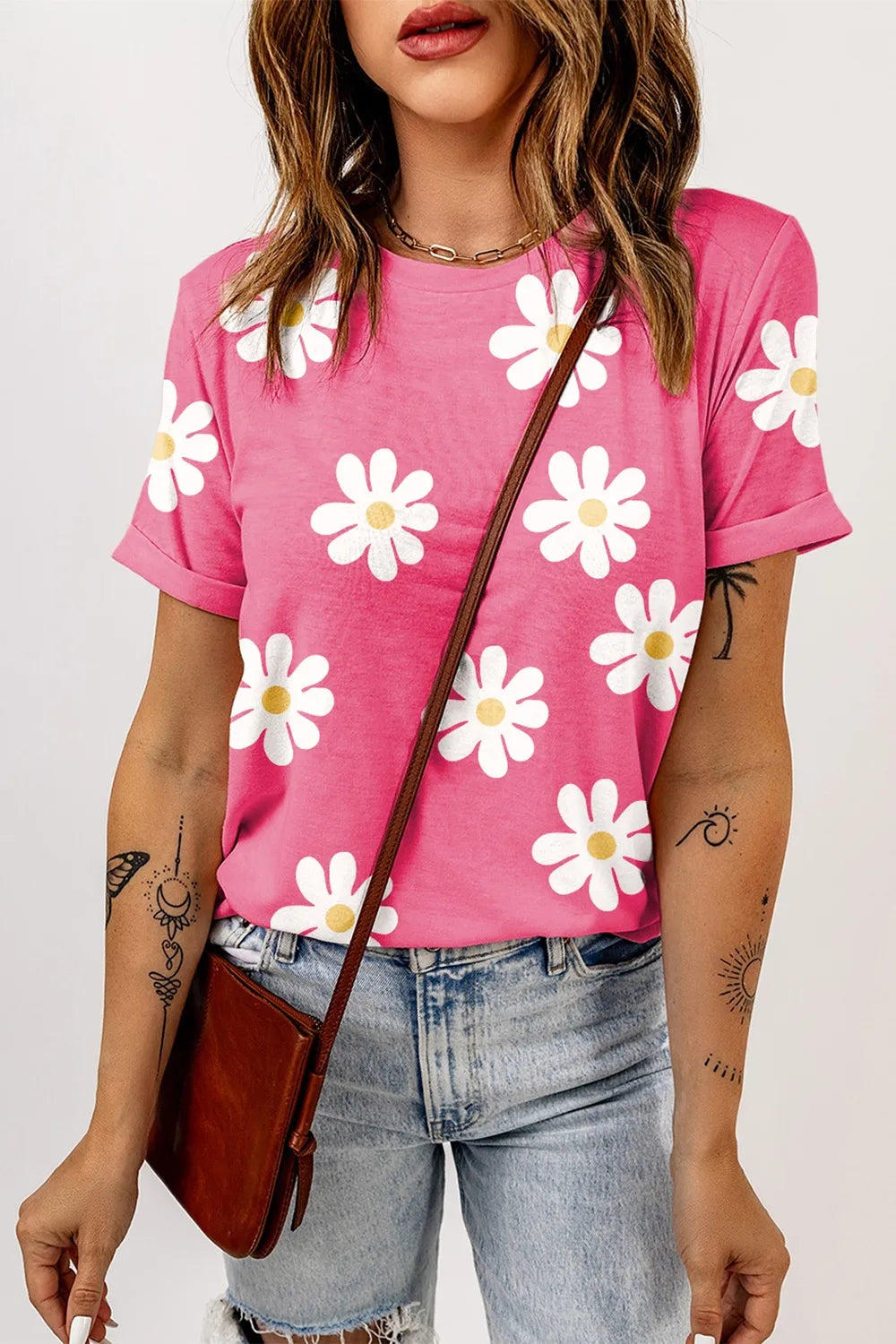 Printed Round Neck Short Sleeve T-Shirt – Trendsi | ClozArt