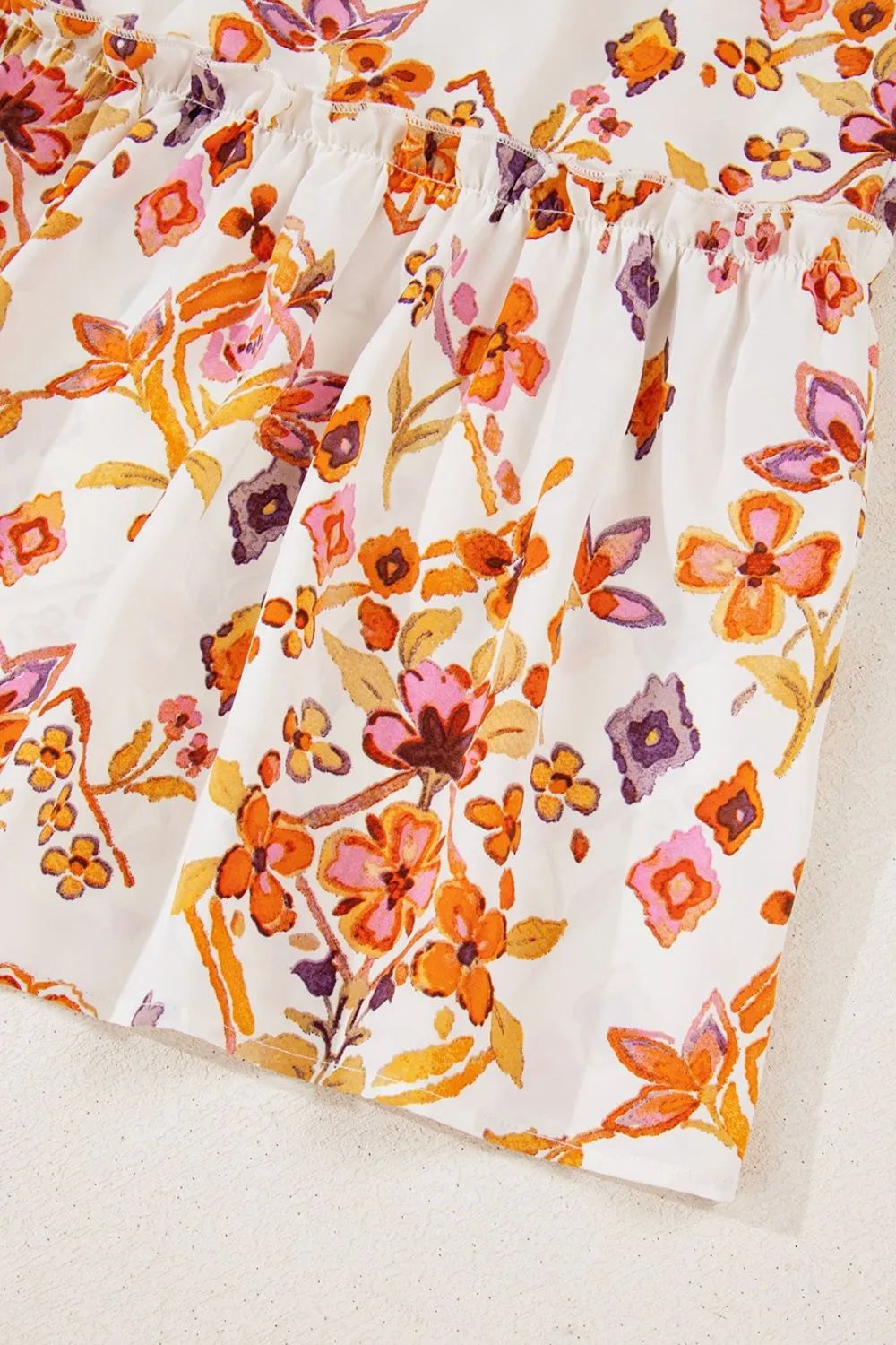 Printed Tie Neck Cap Sleeve Mini Dress – Trendsi | ClozArt