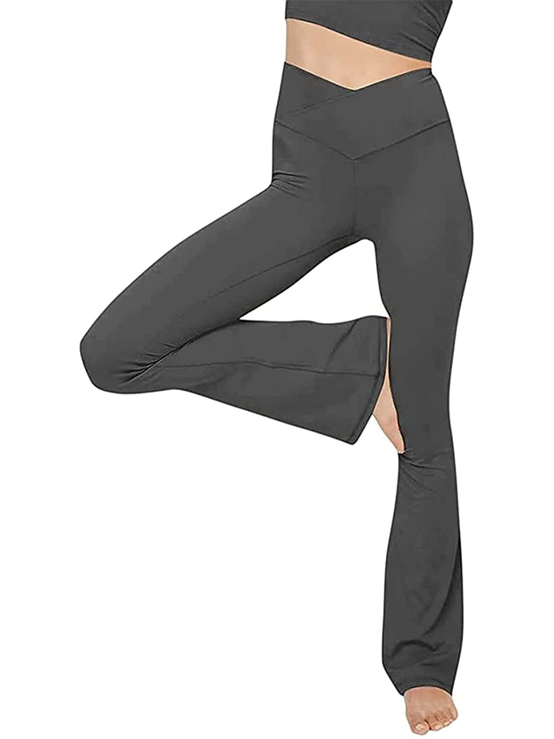 V-Waist Bootcut Long Pants – Trendsi | ClozArt