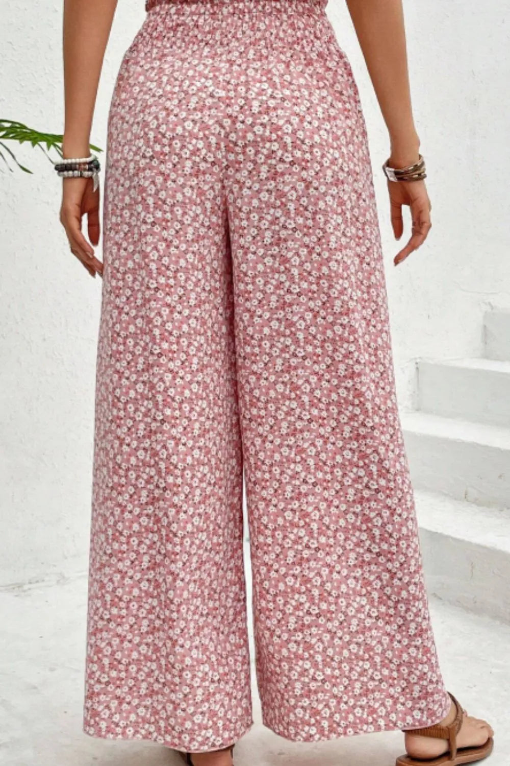 Slit Printed Wide leg Pants – Trendsi | ClozArt