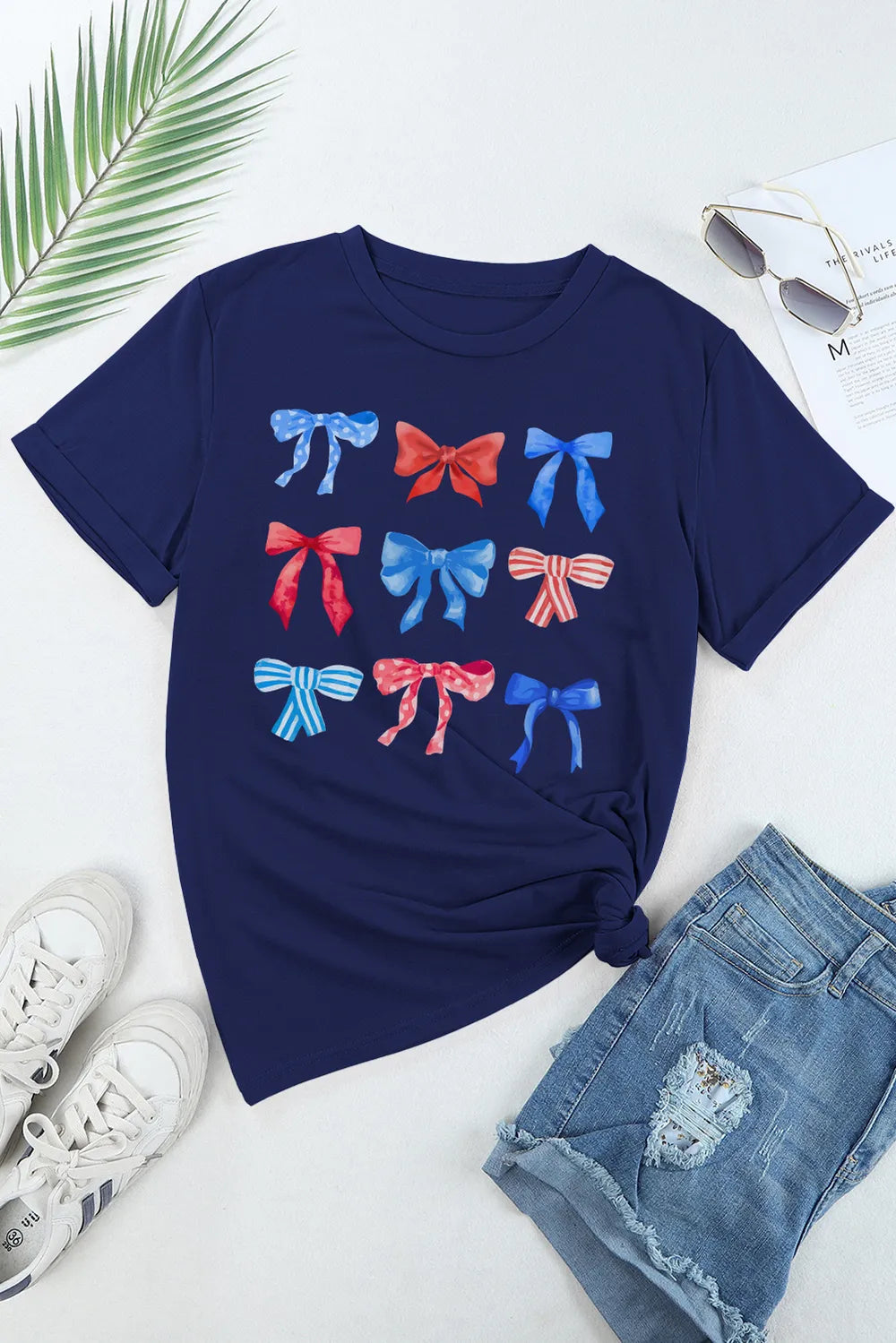 Bow Graphic Round Neck Short Sleeve T-Shirt – Trendsi | ClozArt