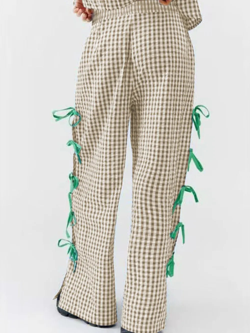 Side Tied Plaid Pants – Trendsi | ClozArt