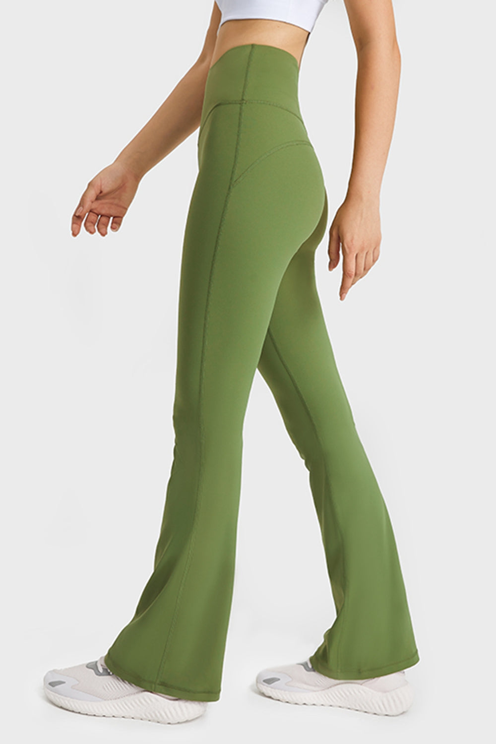 Millennia Elastic Waist Flare Yoga Pants – Trendsi | ClozArt