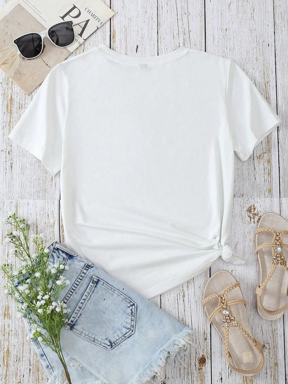 Heart Round Neck Short Sleeve T-Shirt – Trendsi | ClozArt