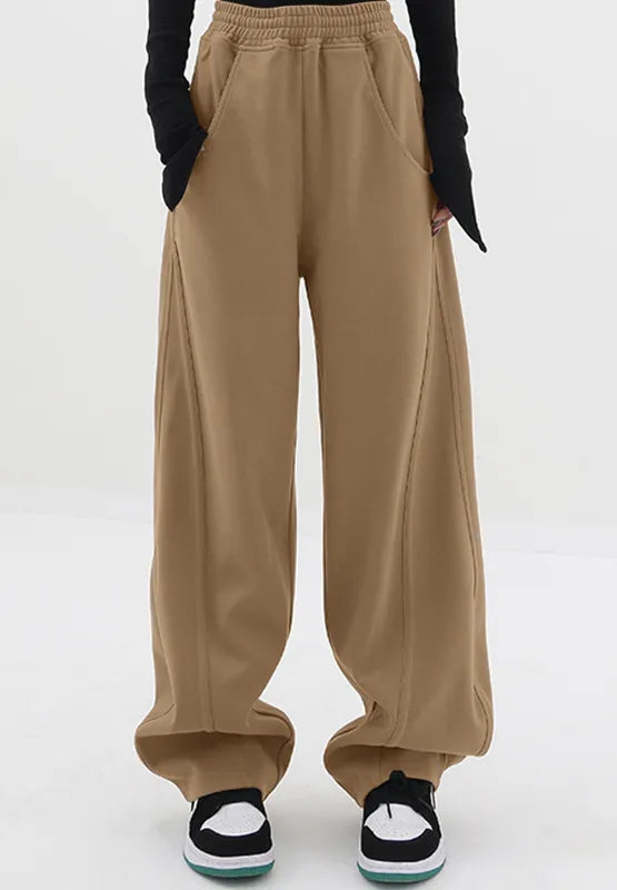 Elastic Waist Sweatpants with Pockets – Trendsi | ClozArt