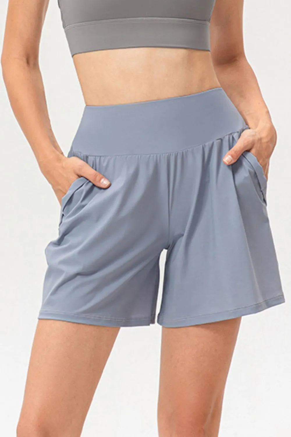 Pocketed Elastic Waist Active Shorts – Trendsi | ClozArt