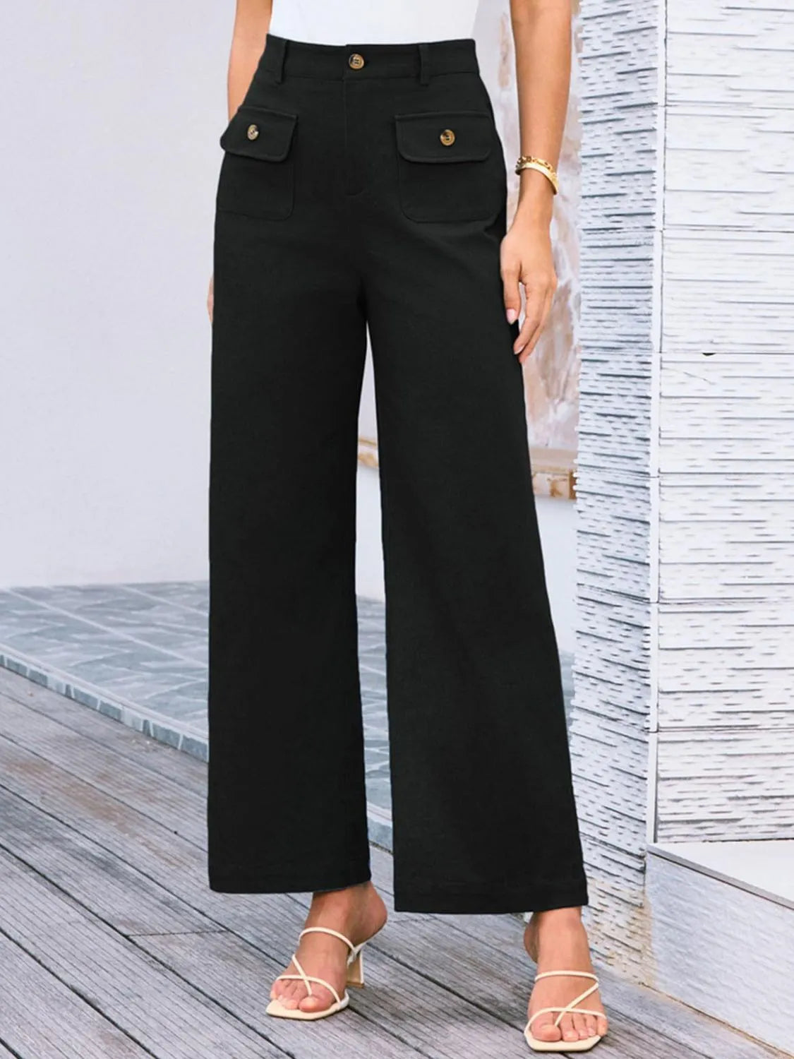 High Waist Wide Leg Pants – Trendsi | ClozArt