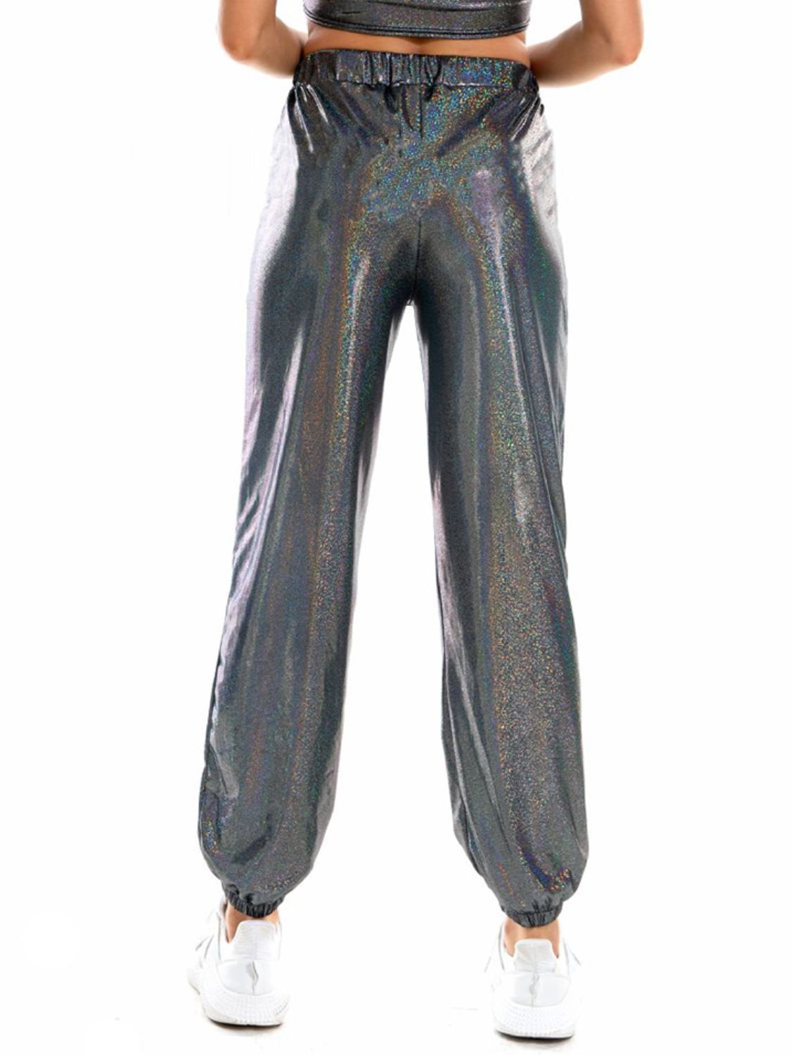 Glitter Elastic Waist Pants with Pockets – Trendsi | ClozArt