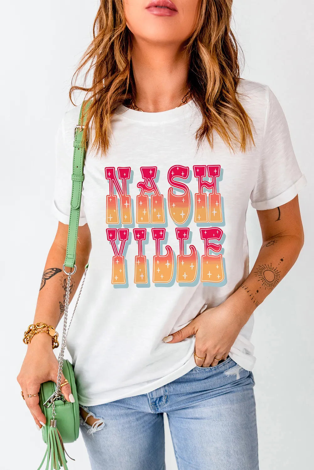 Letter Graphic Round Neck Short Sleeve T-Shirt – Trendsi | ClozArt