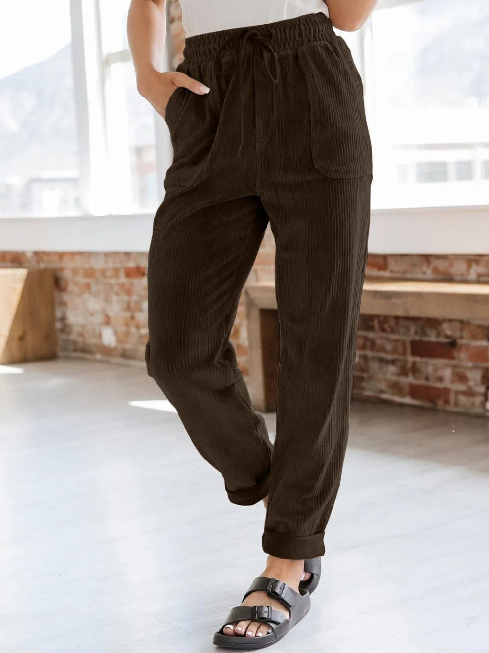 Drawstring Pants with Pockets – Trendsi | ClozArt