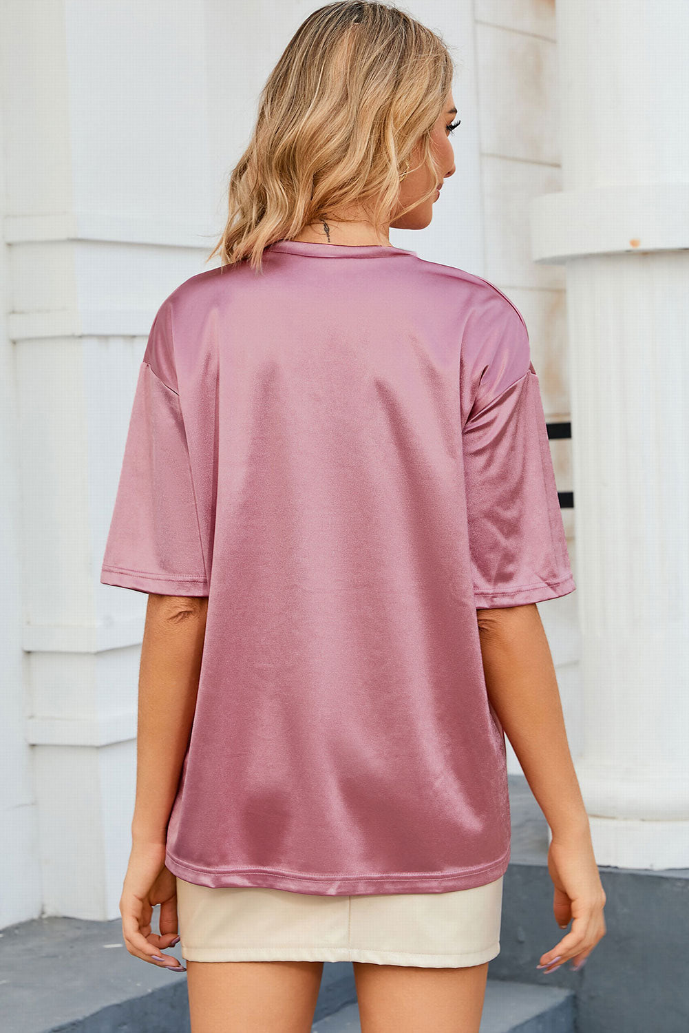 Round Neck Dropped Shoulder Top – Trendsi | ClozArt
