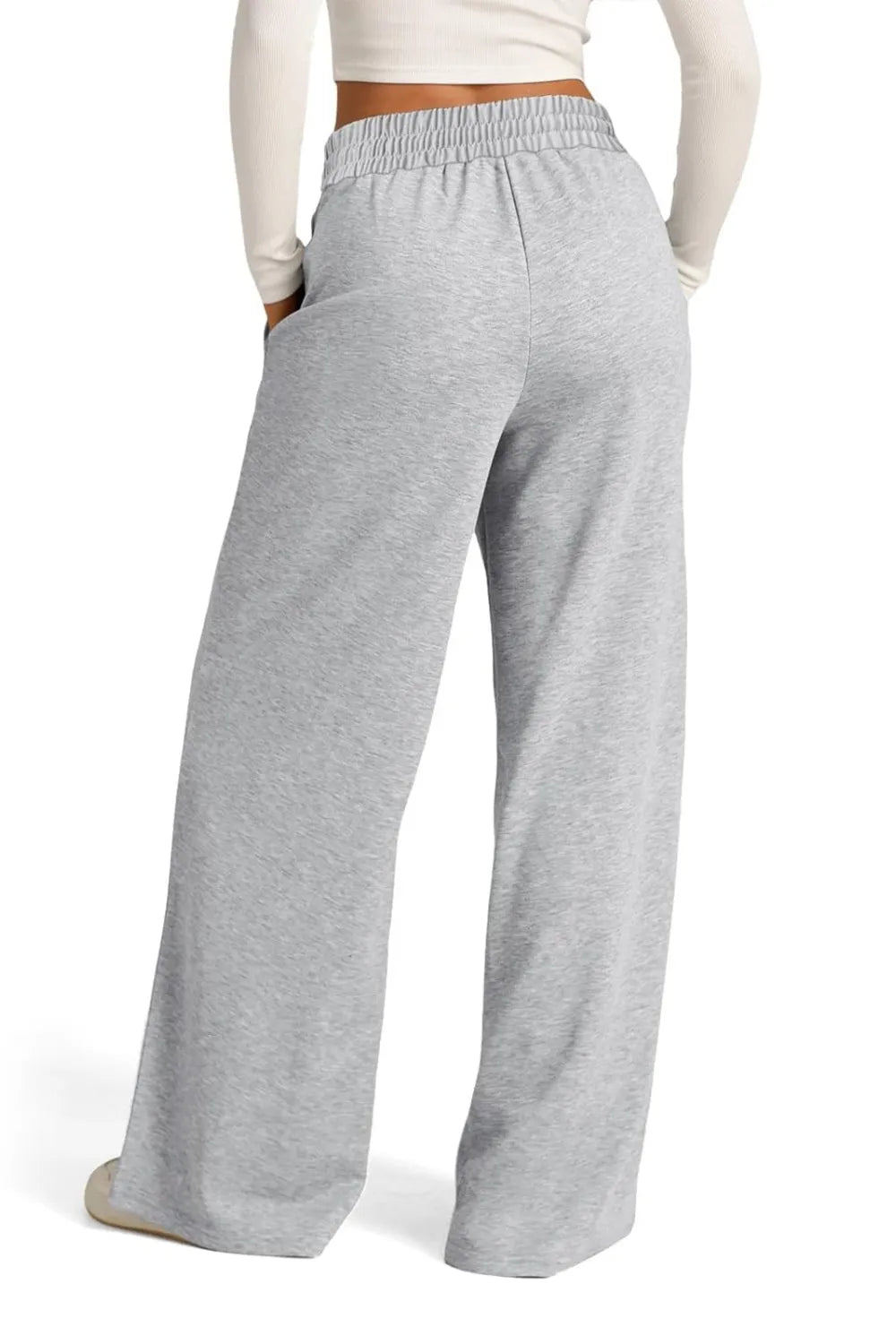 Drawstring Elastic Waist Wide Leg Pants – Trendsi | ClozArt