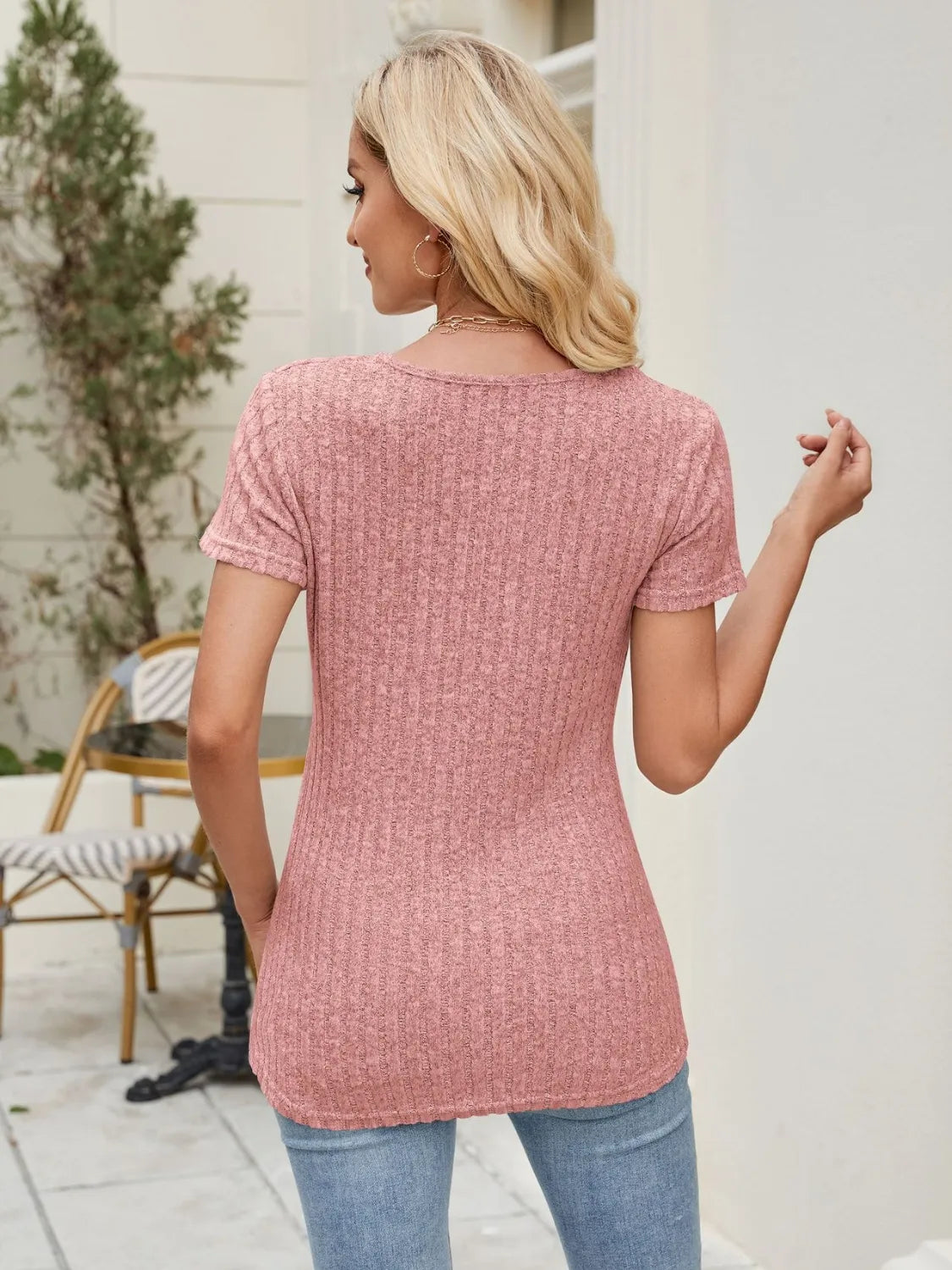 Round Neck Short Sleeve T-Shirt – Trendsi | ClozArt