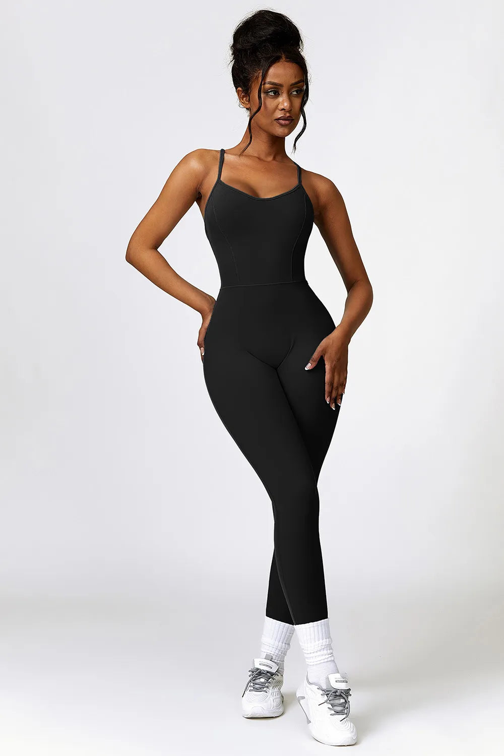 Basic Bae Open Back Spaghetti Strap Active Jumpsuit – Trendsi | ClozArt