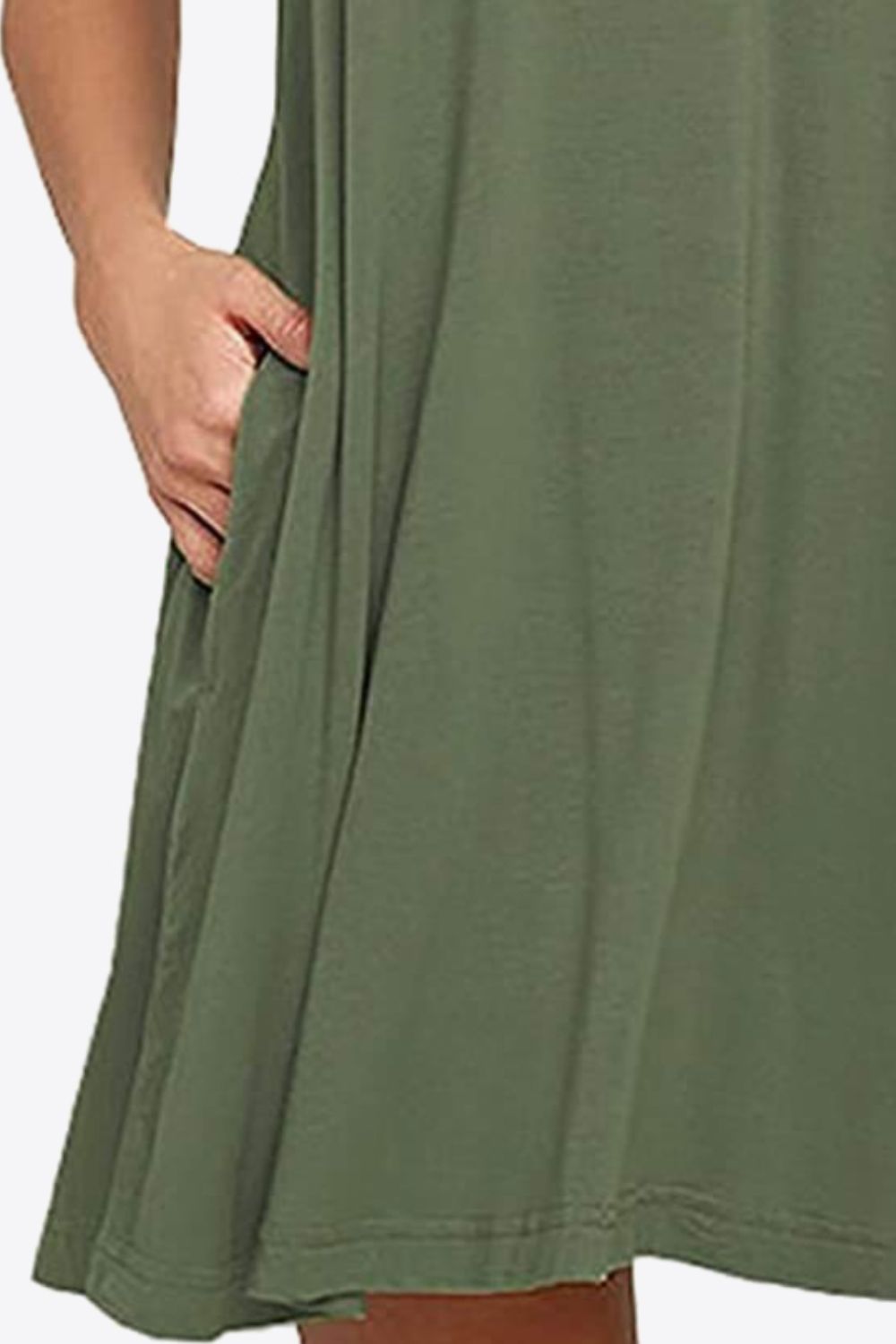 Full Size Round Neck Sleeveless Dress with Pockets – Trendsi | ClozArt
