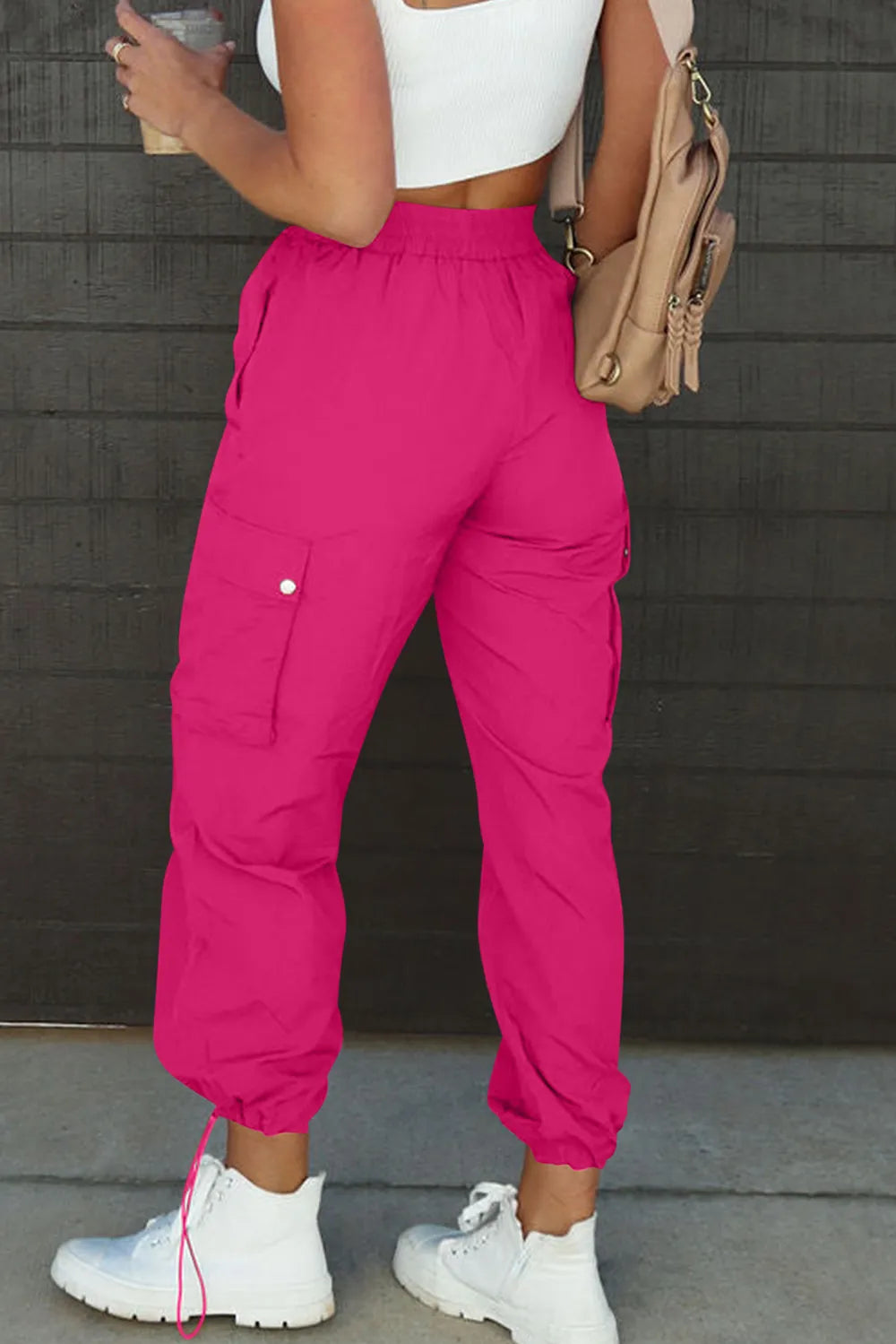 Drawstring Elastic Waist Pants with Pockets – Trendsi | ClozArt