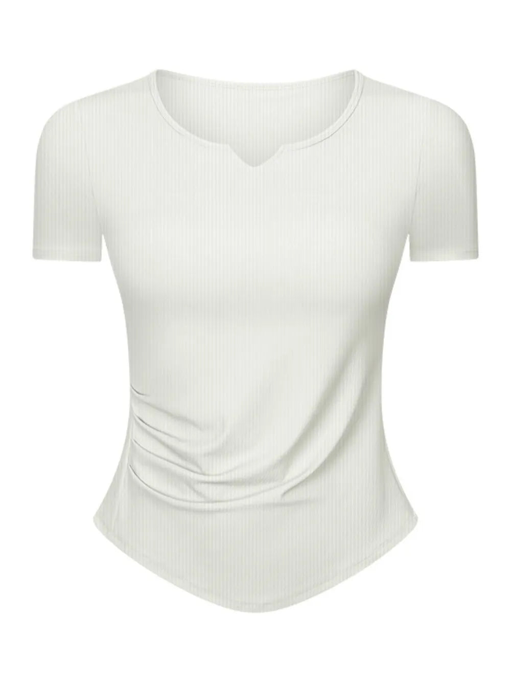 Millennia Notched Short Sleeve Active T-Shirt – Trendsi | ClozArt