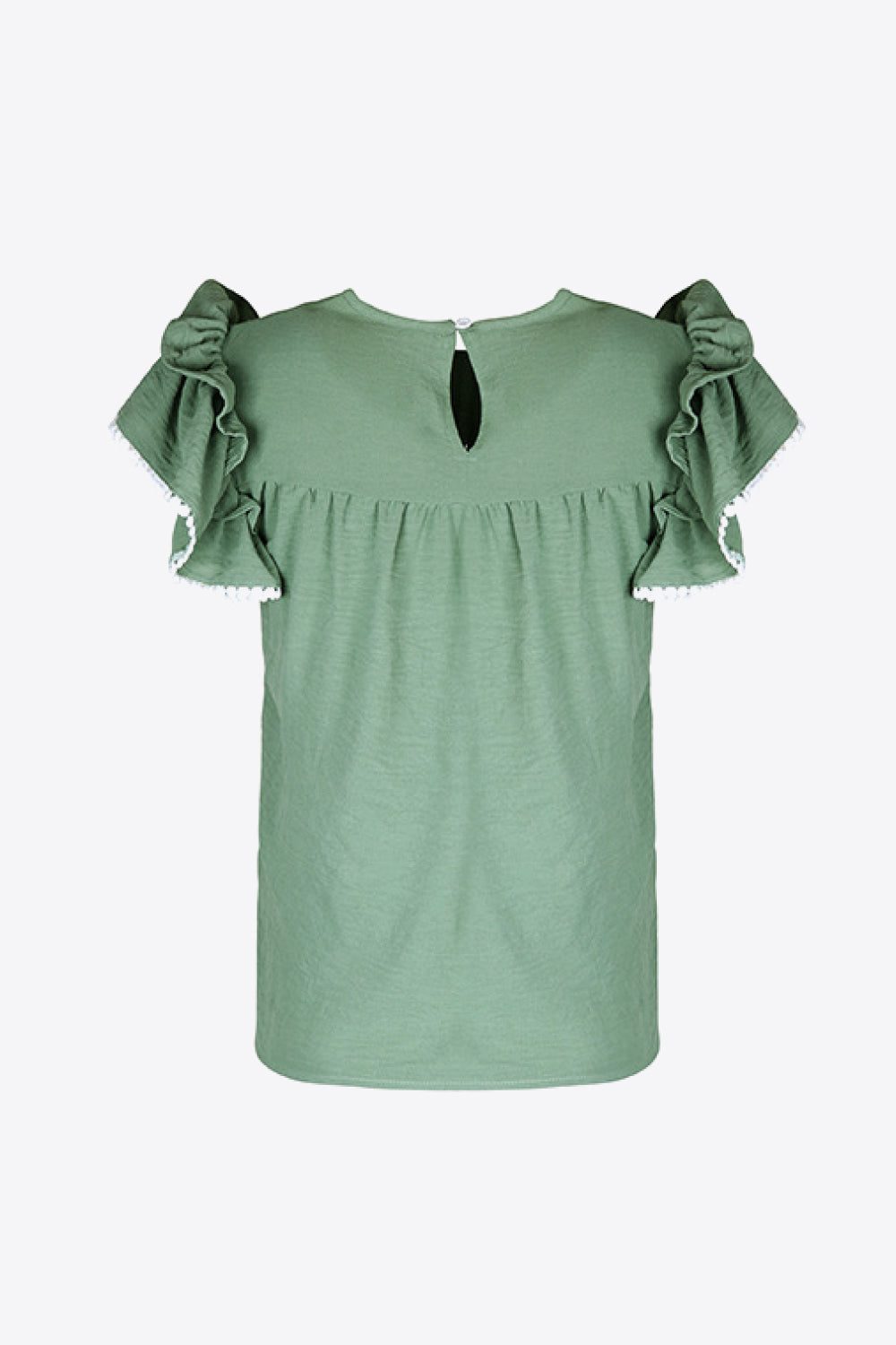 Perfee Pleated Detail Flutter Sleeve Blouse – Trendsi | ClozArt
