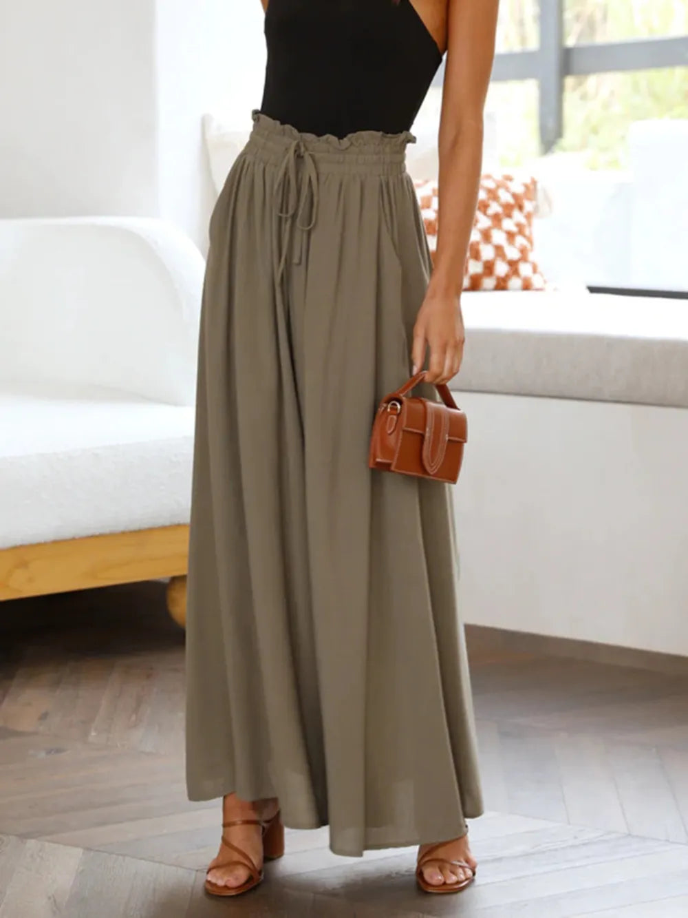 Wide Leg Pants with Pockets – Trendsi | ClozArt