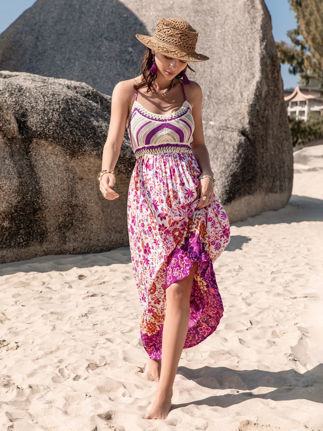 Printed Scoop Neck Cami Dress – Trendsi | ClozArt