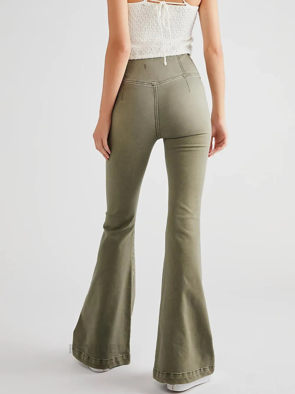 Asymmetric Waist Flare Jeans – Trendsi | ClozArt