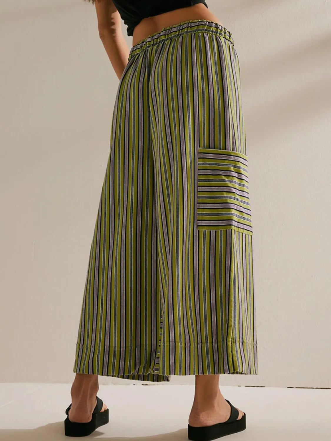 Contrast Striped Wide leg Pants – Trendsi | ClozArt