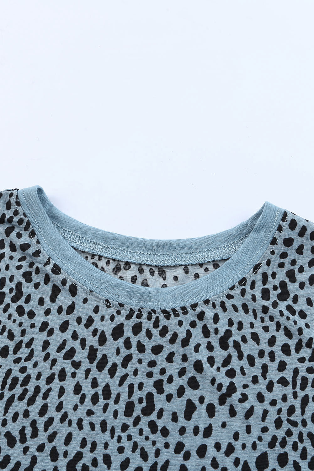 Grey Cheetah Print Casual Crew Neck T Shirt – Shewin | ClozArt
