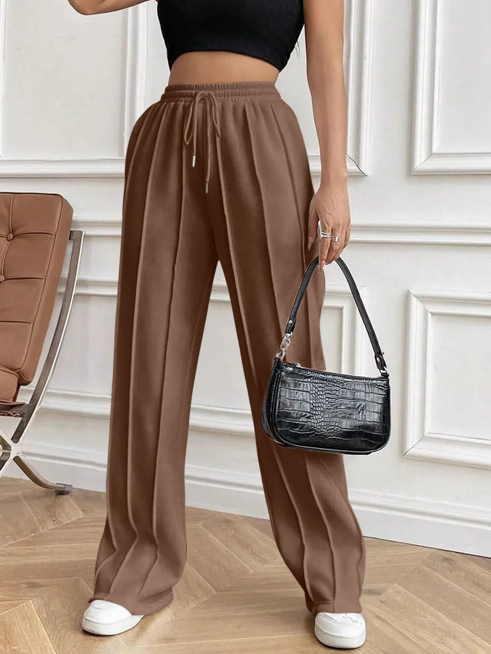 Drawstring Elastic Waist Pants with Pockets – Trendsi | ClozArt