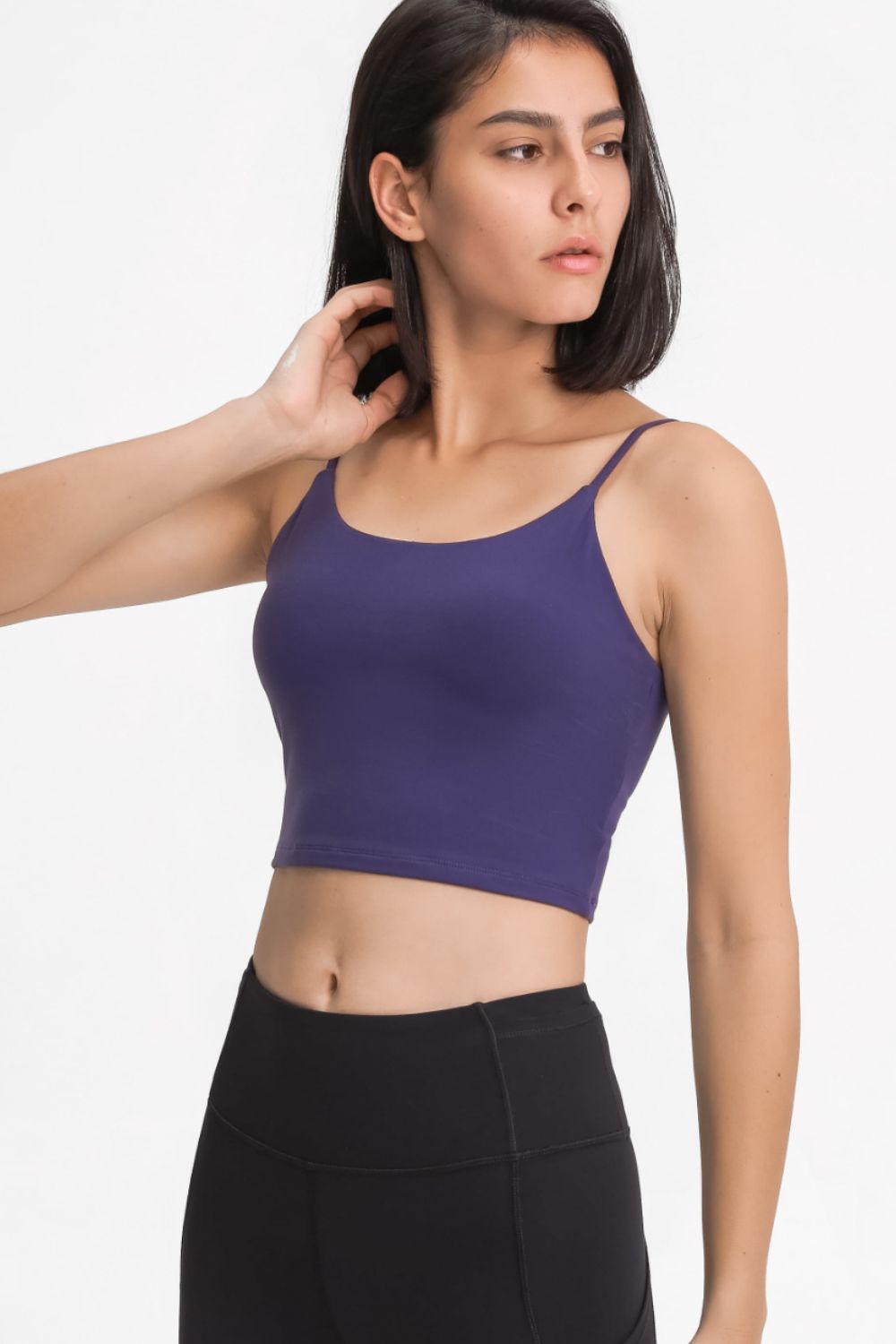 Millennia Feel Like Skin Scoop Neck Sports Cami – Trendsi | ClozArt