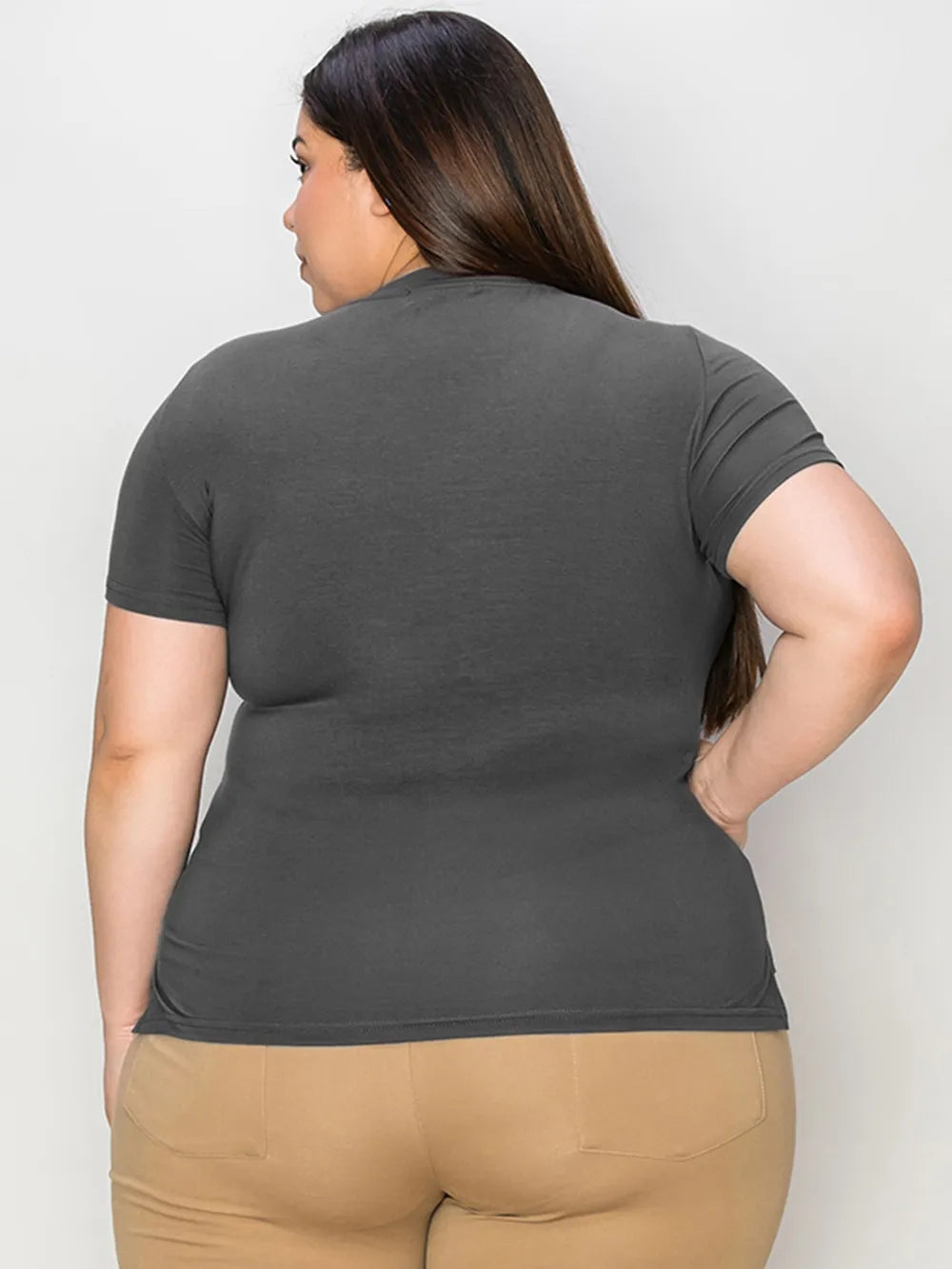 Basic Bae Full Size V-Neck High-Low T-Shirt – Trendsi | ClozArt