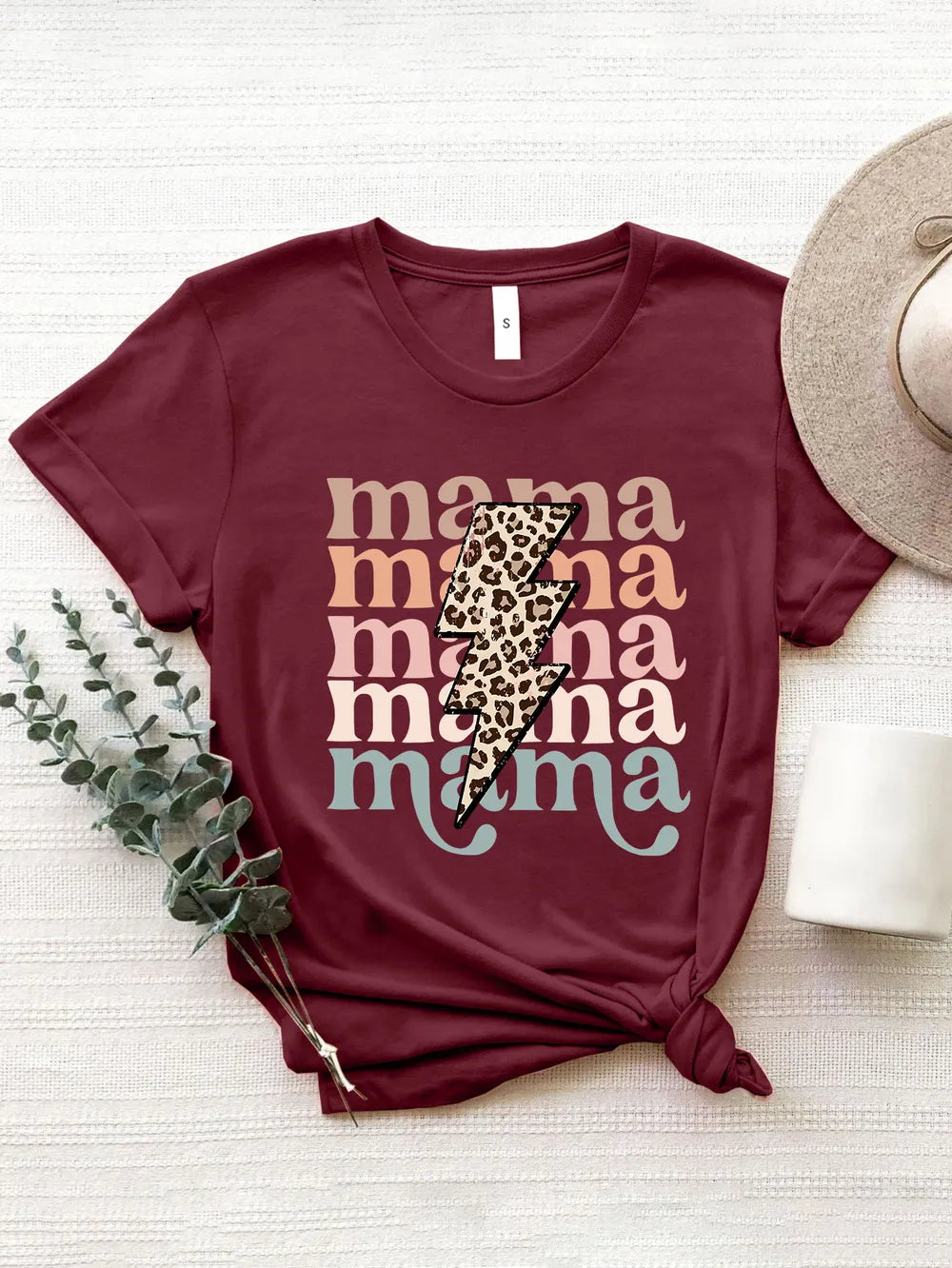 MAMA Round Neck Short Sleeve T-Shirt – Trendsi | ClozArt