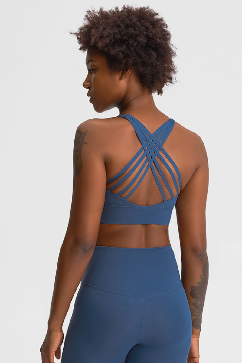 Millennia Eight Strap Sports Bra – Trendsi | ClozArt