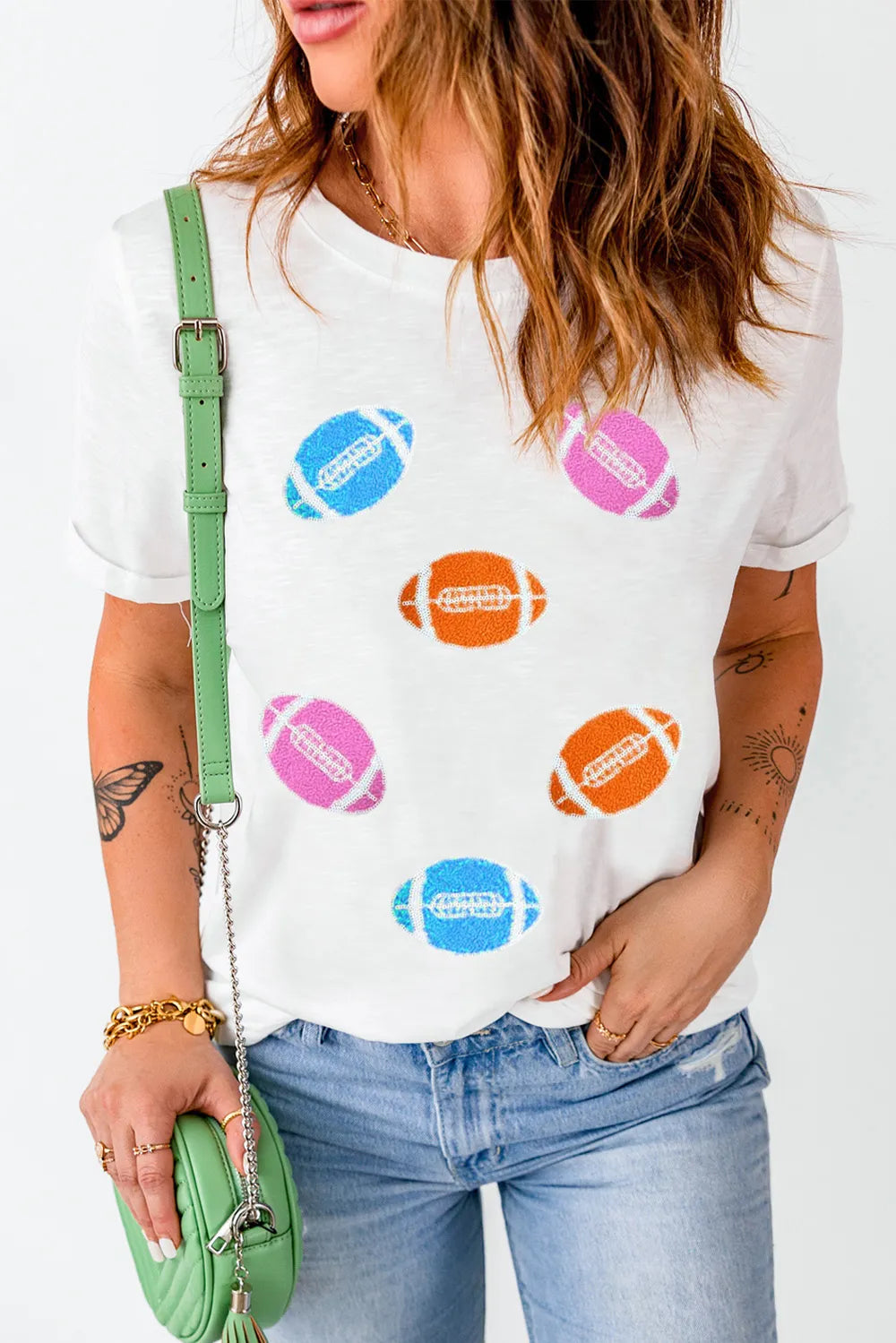 Football Round Neck Short Sleeve T-Shirt – Trendsi | ClozArt