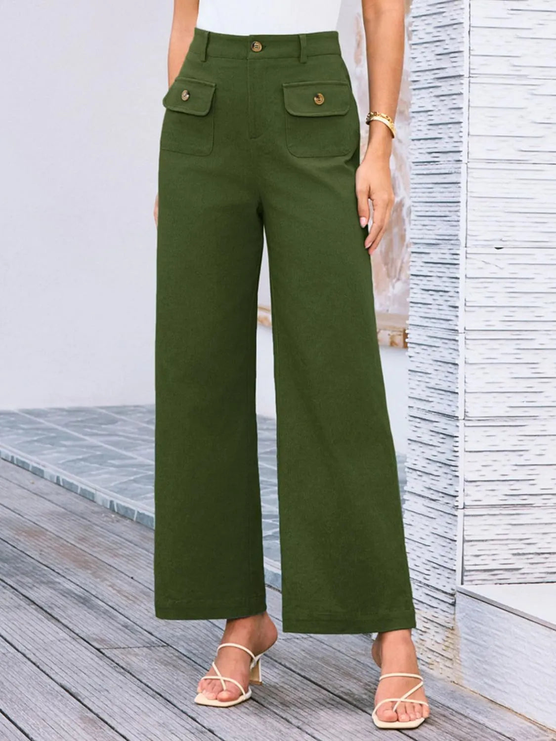 High Waist Wide Leg Pants – Trendsi | ClozArt