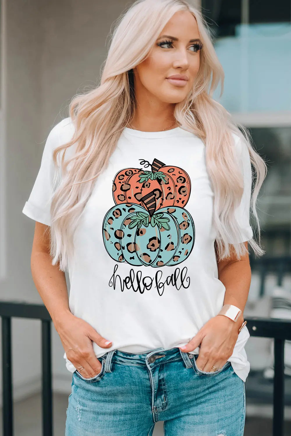 Pumpkin Graphic Short Sleeve T-Shirt – Trendsi | ClozArt