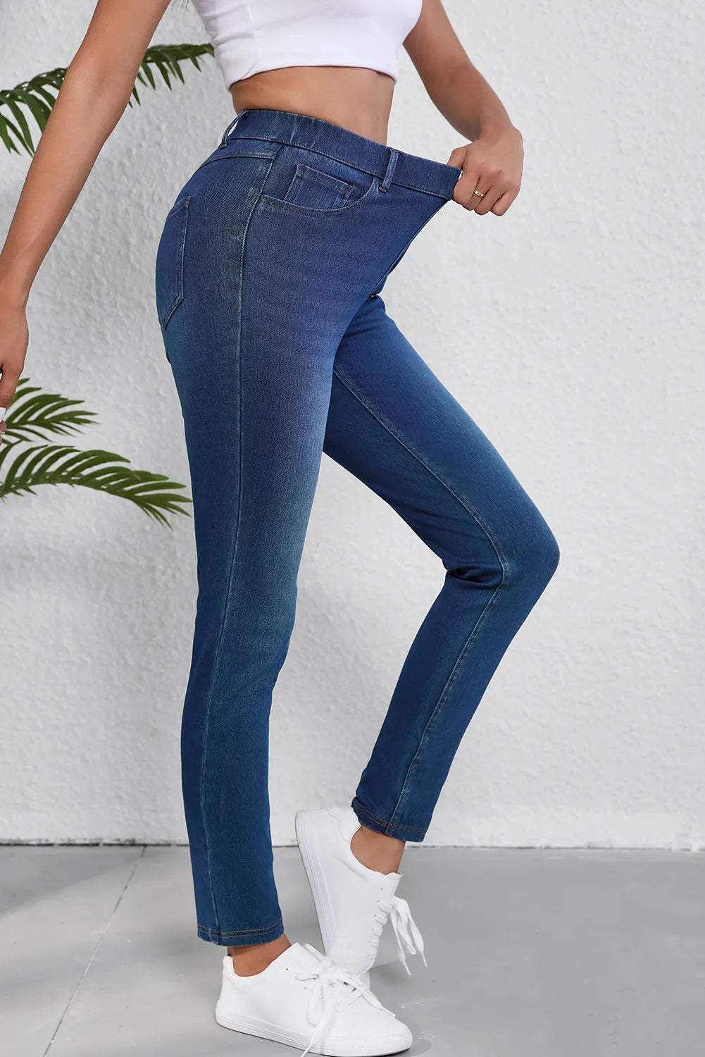 High Waist Skinny Jeans with Pockets – Trendsi | ClozArt