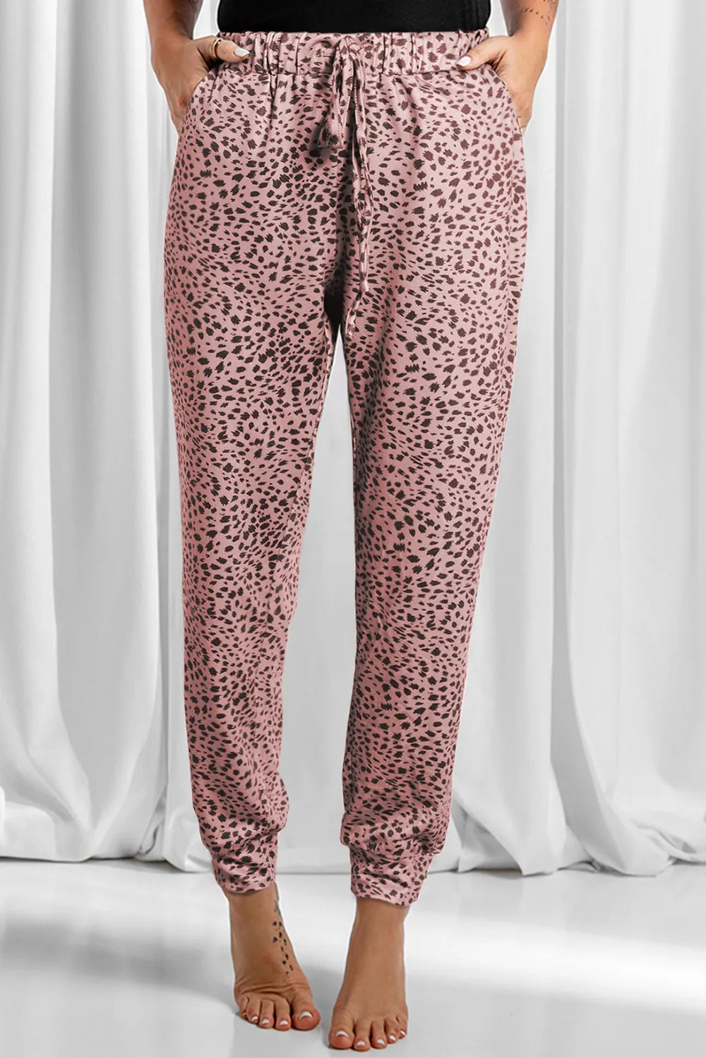 Full Size Leopard Drawstring Pocketed Pants – Trendsi | ClozArt