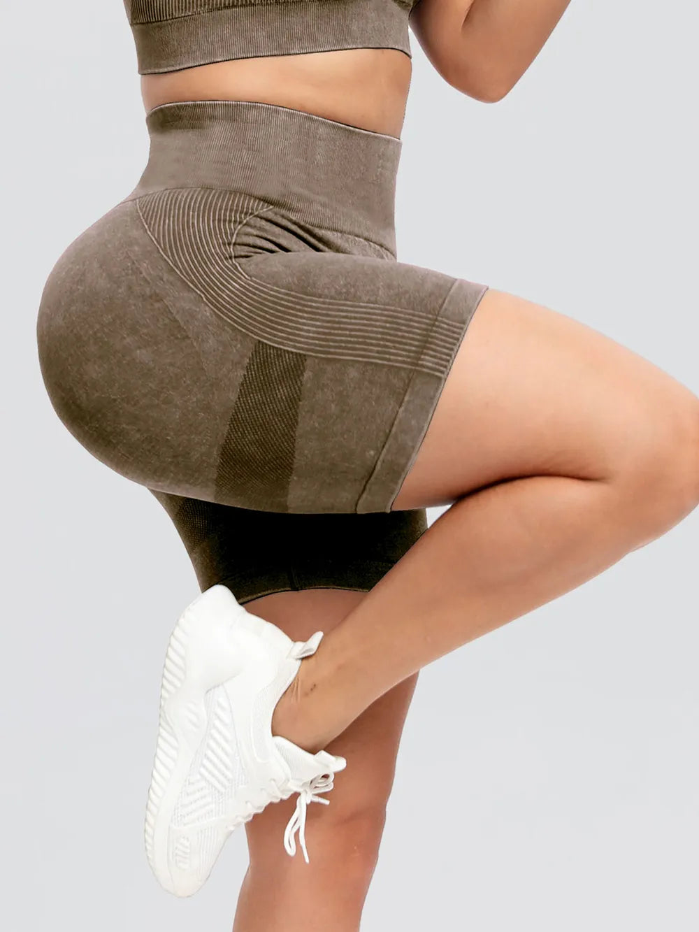 Washed High Waist Active Shorts – Trendsi | ClozArt