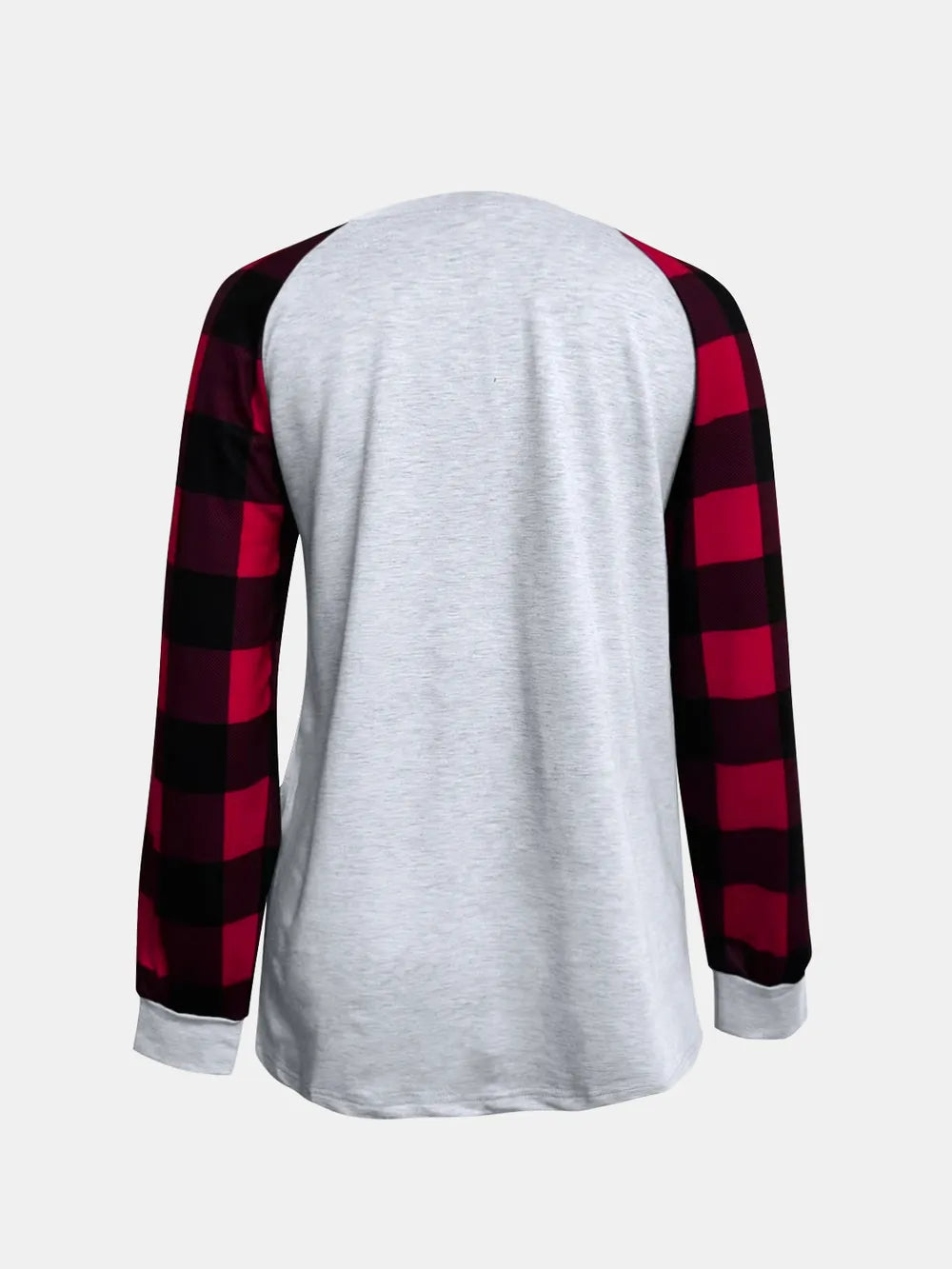 Full Size Graphic Plaid Round Neck Long Sleeve T-Shirt – Trendsi | ClozArt