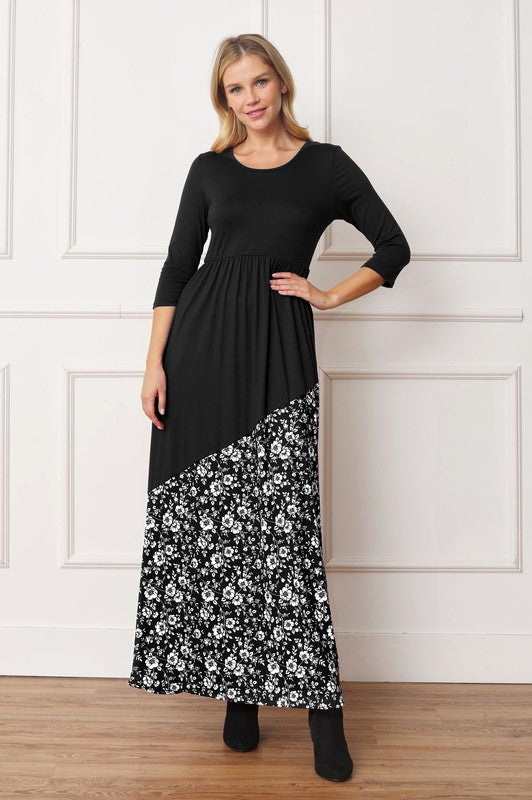 Asymmetrical Leopard Accent Maxi Dress – EG fashion | ClozArt