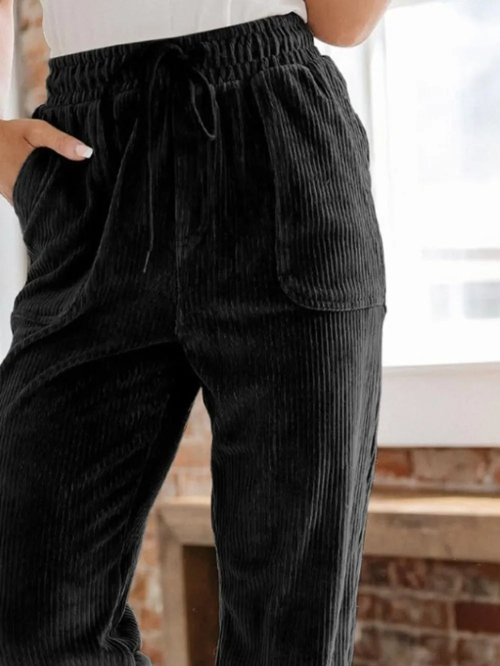 Drawstring Pants with Pockets – Trendsi | ClozArt