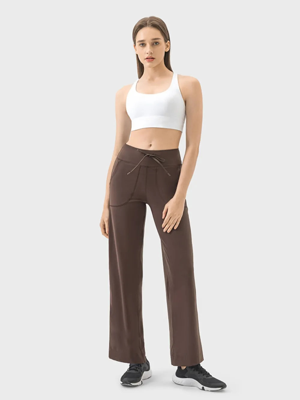 Millennia Drawstring Active Pants with Pockets – Trendsi | ClozArt