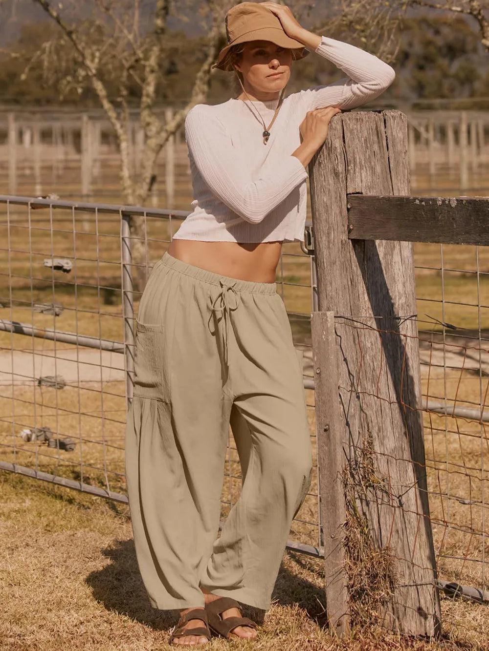Full Size Wide Leg Pants with Pockets – Trendsi | ClozArt