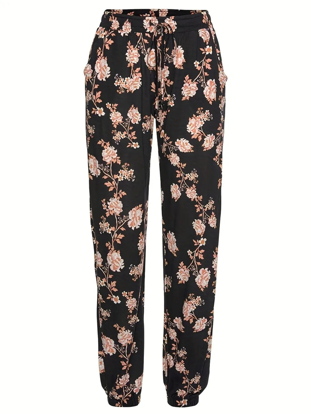Drawstring Flower Pants with Pockets – Trendsi | ClozArt